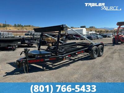 Maxx-D ROX Bumper Pull Roll Off Dumpster Trailer 7x14 14K Electric Tarp
