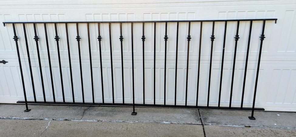 wrought iron interior banister railing - 8ft x 3ft