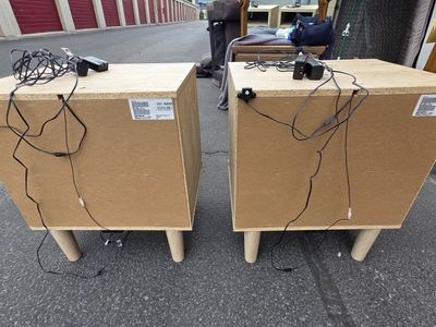 Pair of Ashley Furniture "Cielden" Nightstands with LED Lights