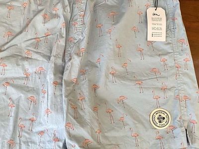 NEW! Mens Imperial Motion SZ L - Pink Flamingo Swim Suit/ Trunks W/ Tag - elsewhere $48 - C ALL PICS