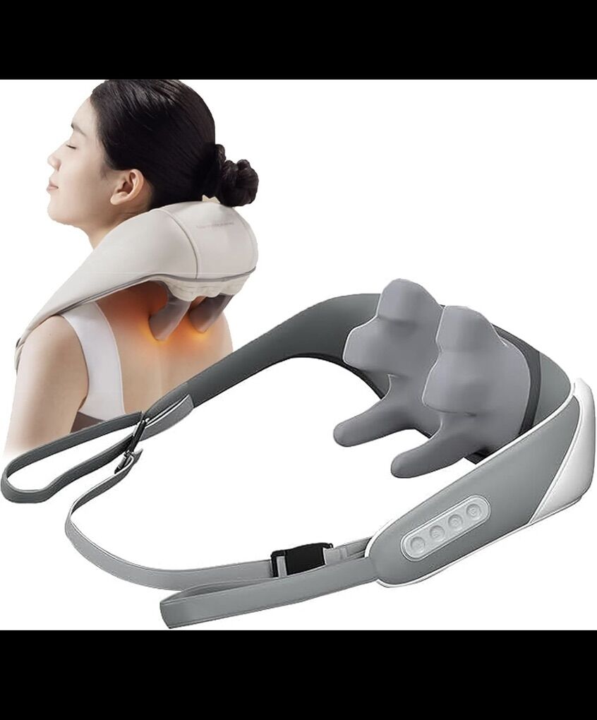 Shiatsu neck and shoulder massager with arm loops