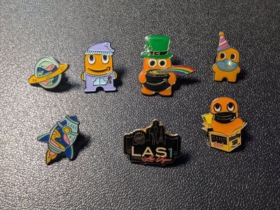 set of 7 pins