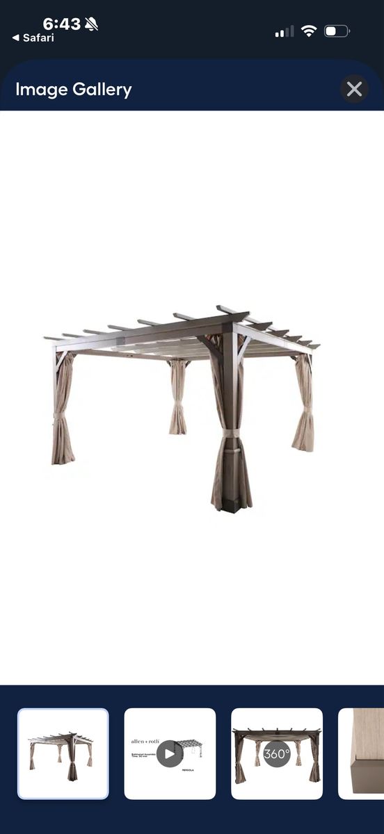 NIB Allen Roth RiverPointe Pergola