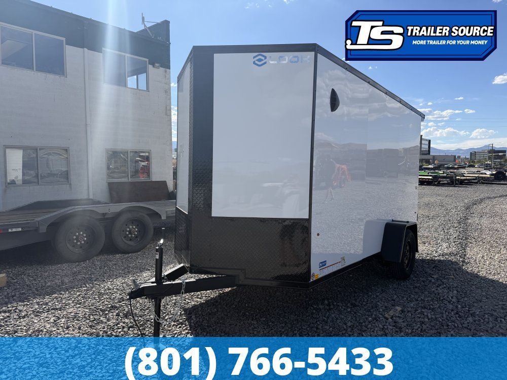 6x12 Look ST DLX Enclosed Cargo Trailer - 6'6" Interior - 3.5K GVWR - .080 PolyCor, Black Out Package, Rear Spoiler w/ Load