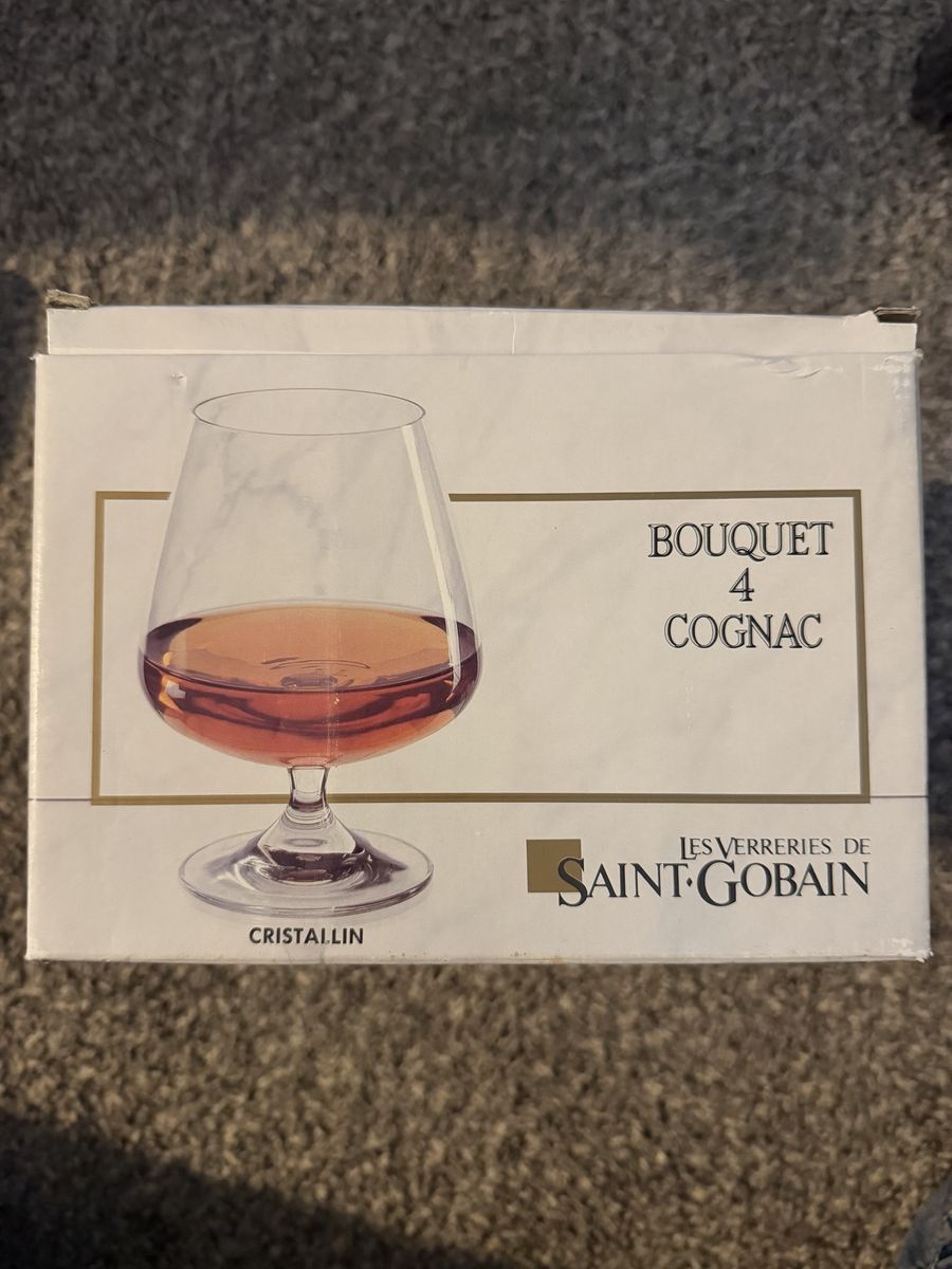 4 crystal drinking glasses