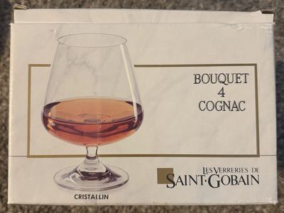 4 crystal drinking glasses