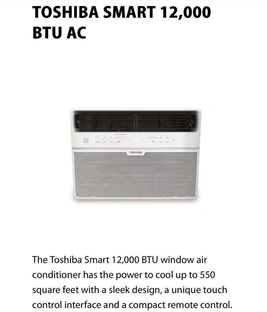 AC Unit Toshiba Smart 12k BTU Air Conditioner