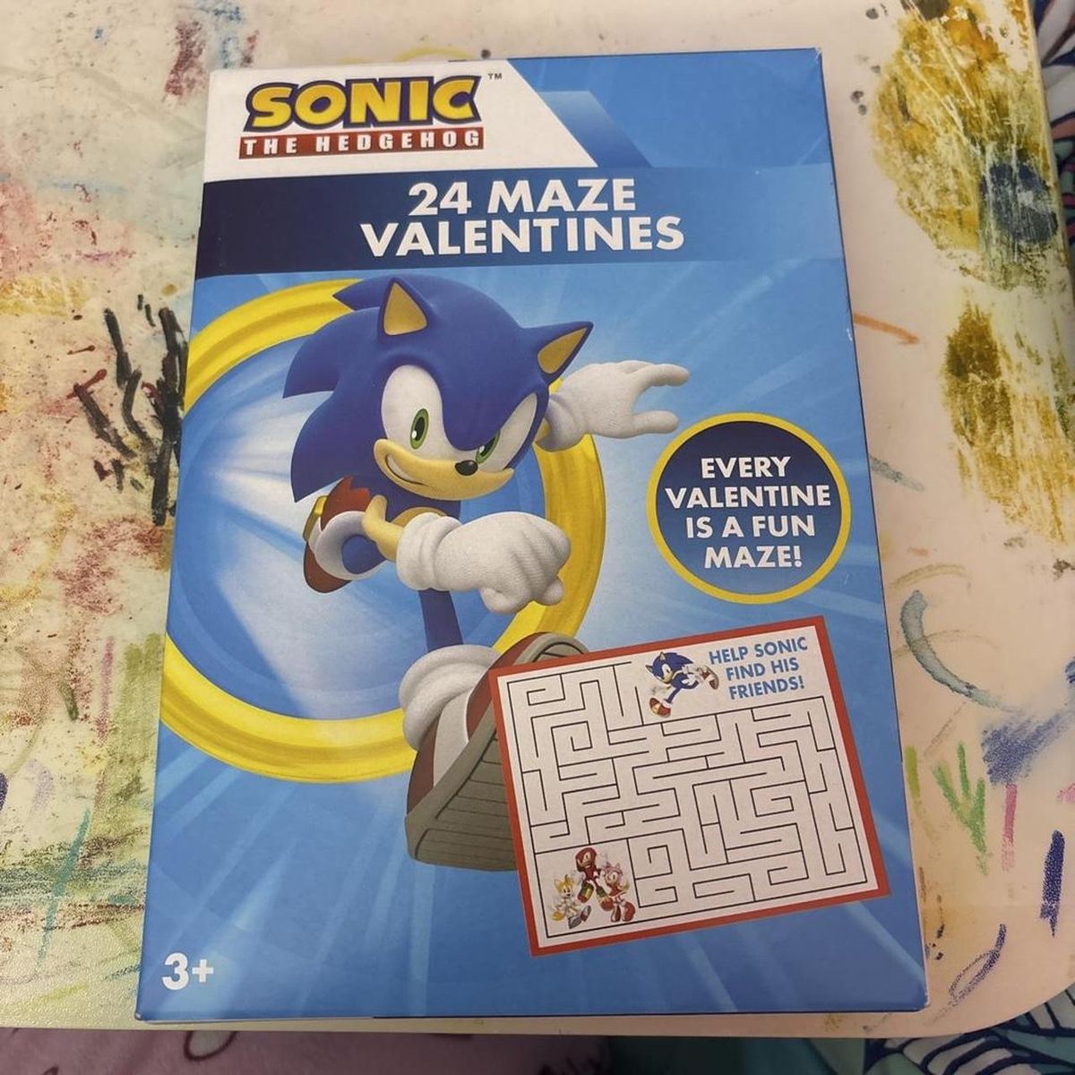 Sonic the Hedgehog 24 Maze Valentines Cards - New, Unopened, Fun Activity