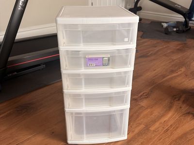 Space Pro 5-Drawer Plastic Storage Cart Organizer