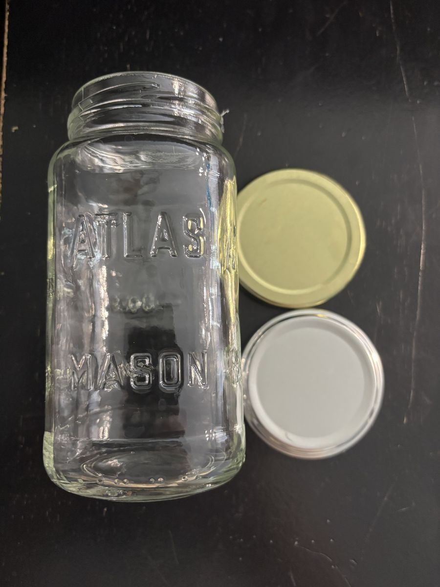 Atlas Mason Jars Clear Glass 12 Oz with Lids - Antique Look, Quantity Available