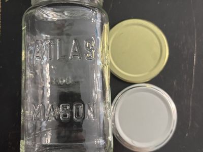 Atlas Mason Jars Clear Glass 12 Oz with Lids - Antique Look, Quantity Available