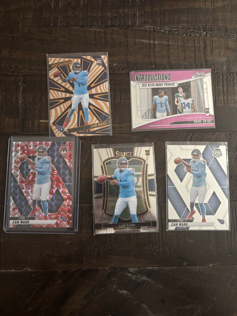 Cam Ward 2025 Panini Football Rookie Card Lot - Revolution, Absolute, Select, Mosaic