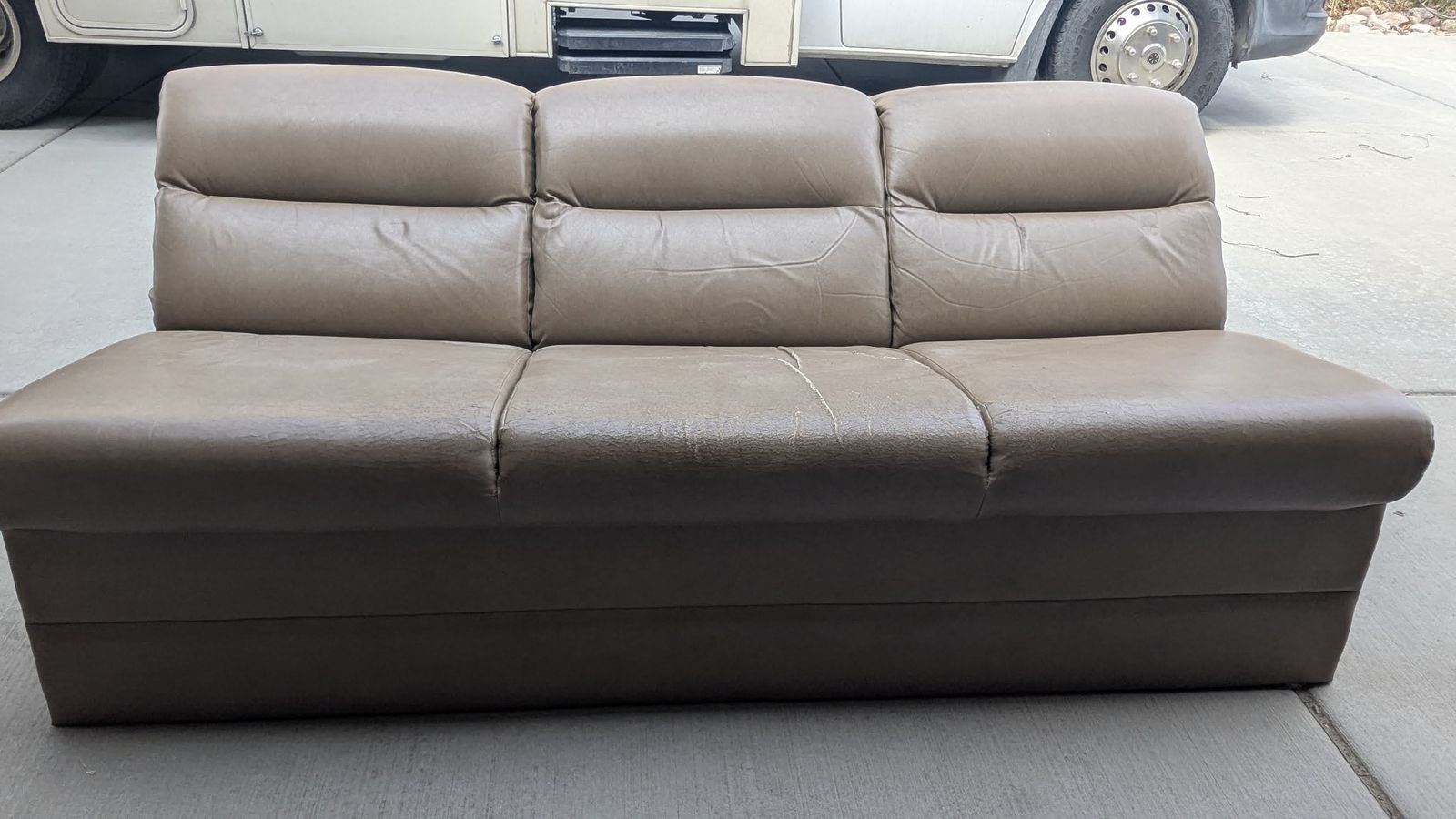 *FREE* RV Sofa Bed.  Old, worn, works great, and FREE.  Come pick it up