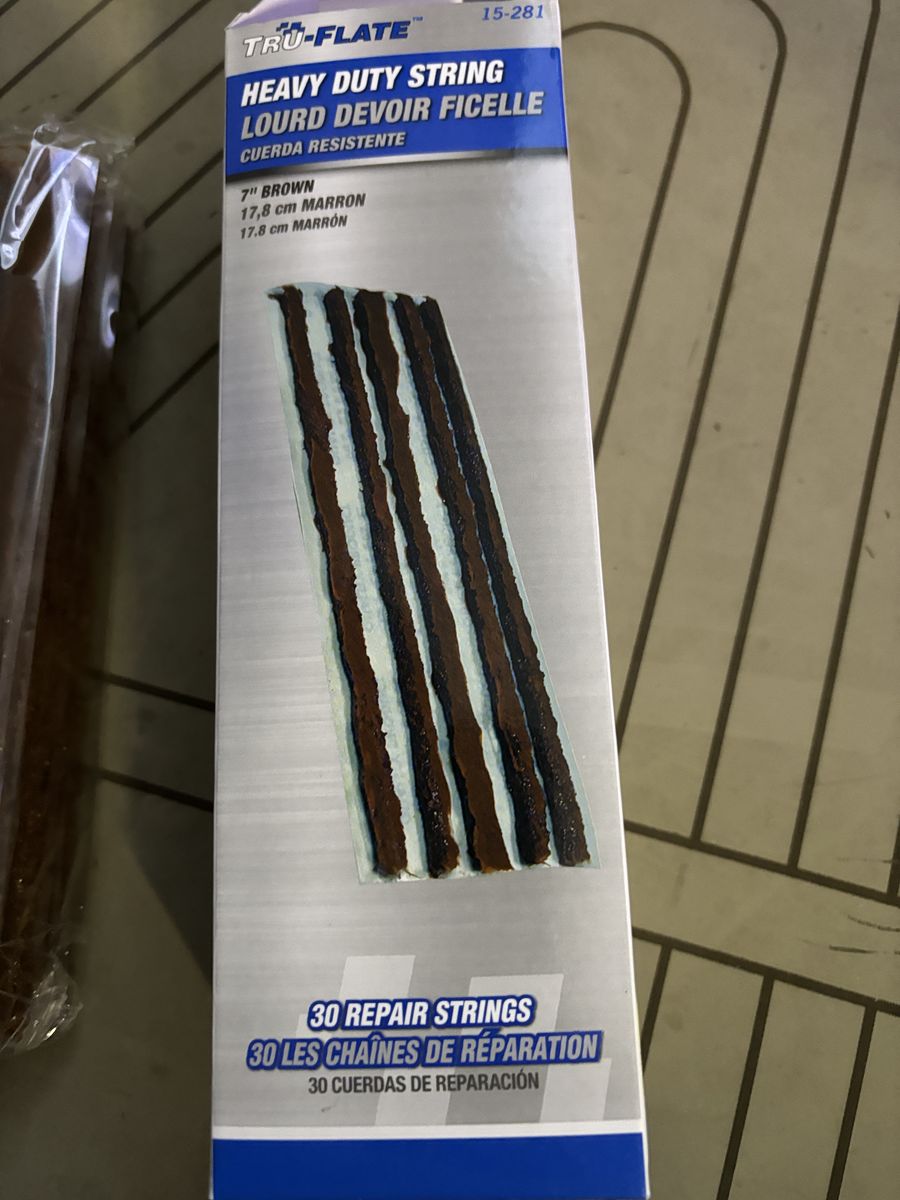 % Tire Repair Boot Tru-Flate 15-281 7 Inch Heavy Duty String 30 pack Brown
