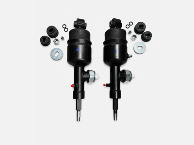 Pair Hydraulic Suspension Cylinders L/R w Nitrogen Accumulators & Hardware Heavy