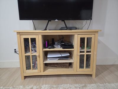 Entertainment unit and ottoman