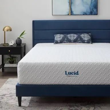 BRAND NEW AND SEALED - HIGH END LUCID 14” PLUSH QUEEN MATTRESS.  IT’S THE SURECOOL MODEL WITH COOLING GEL AND MEMORY FOAM.