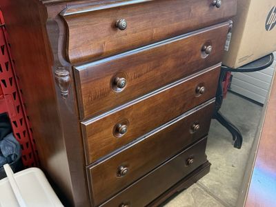 Traditional Solid Wood Bedroom Furniture Set - Dresser, Tall Chest & Nightstand