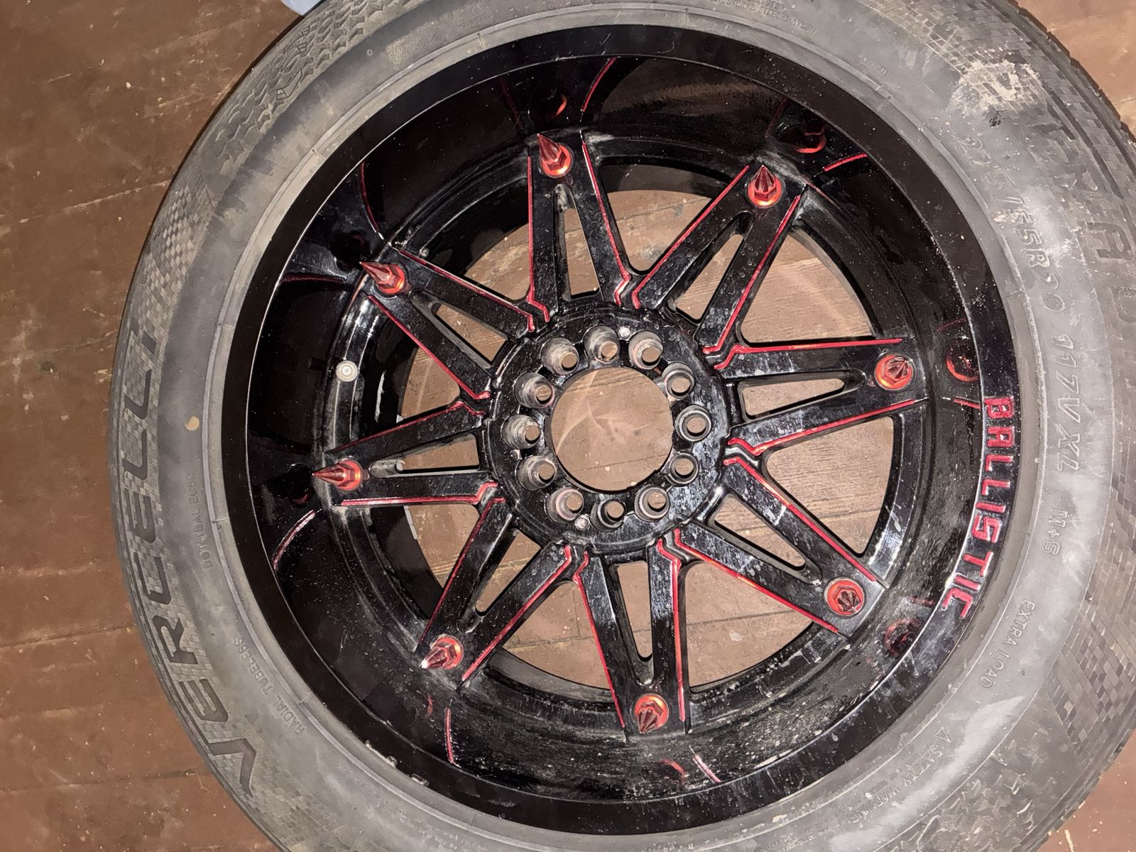 Ballistic Black & Red Spike 963 GLADIATOR WHEELS