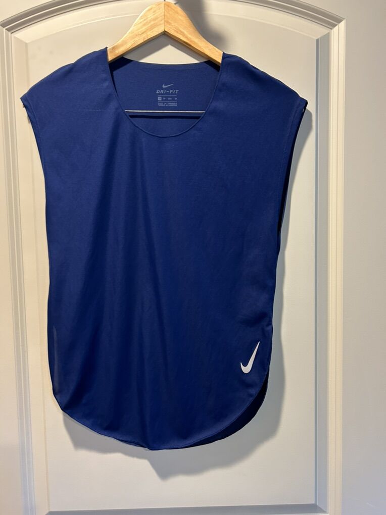 Nike Dri-fit Short Sleeve Navy Blue Round XS Shirt