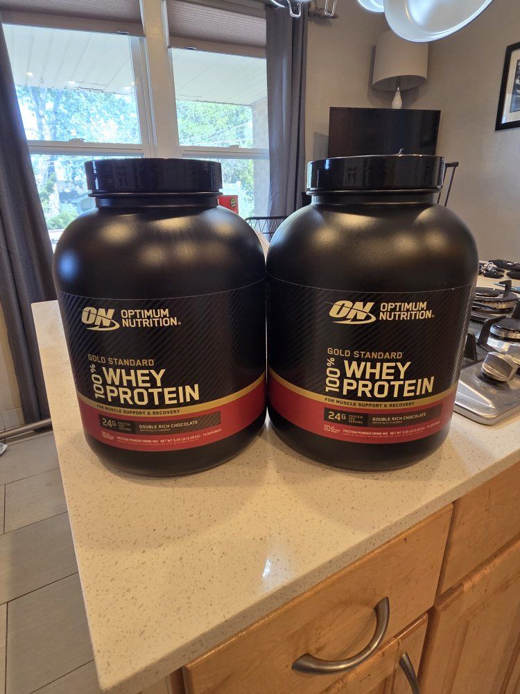 Optimum Nutrition Gold Standard 100% Whey Protein Double Rich Chocolate 5.05lb (2-Pack)
