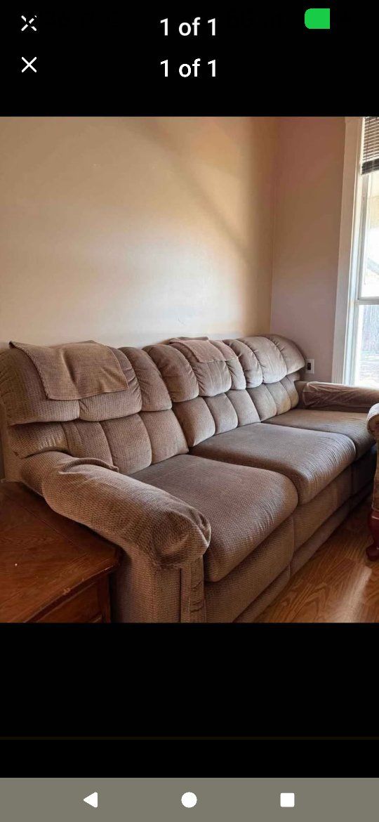 brown fabric couch