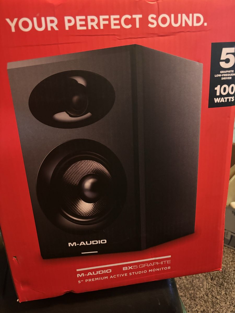 M-Audio BX5 Graphite 5" 100W Premium Active Studio Monitor - New in Box x2