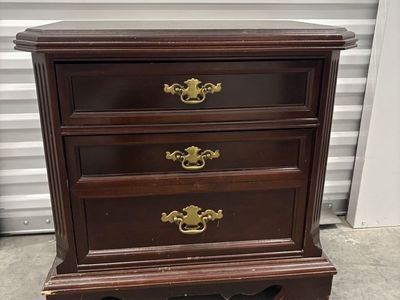 Traditional Cherry 3-Drawer Nightstand – Made in USA