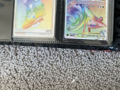 Pokemon TCG Serperior VSTAR & Lady Trainer Cards in Binder