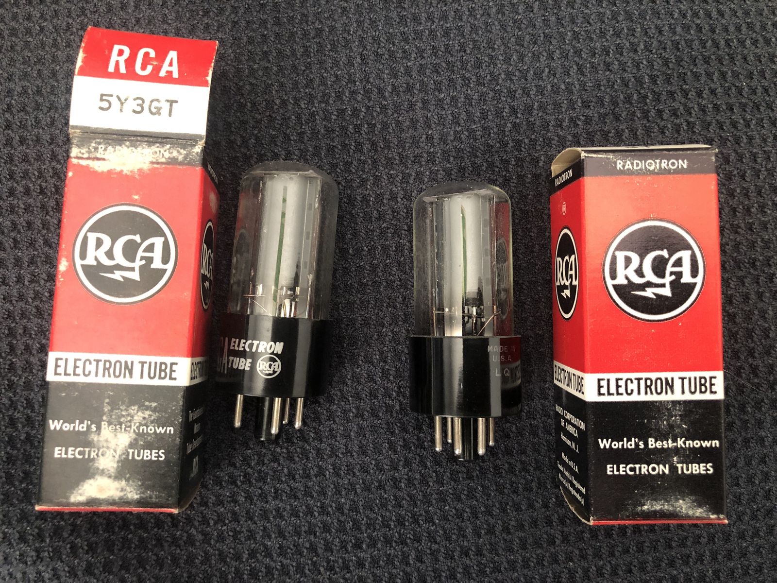 Vintage 5Y3GT Vacuum Tubes Pair for Guitar Amps and HiFi