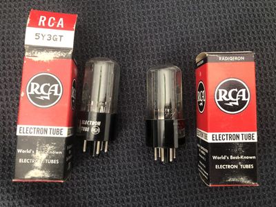 Vintage 5Y3GT Vacuum Tubes Pair for Guitar Amps and HiFi