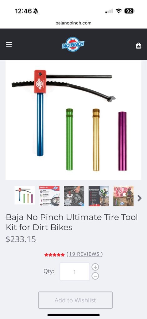 Dirt Bike Baja No Pinch Ultimate Tire Tool Kit