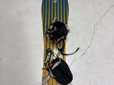 Vintage 1987 Winterstick Roundtail Plus Snowboard with Original Bindings - Green & Yellow Milosports