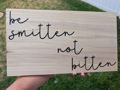 Rustic/country wood wedding signs.