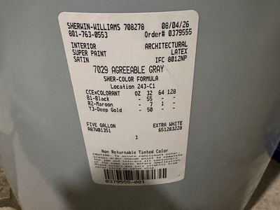 Sherwin-Williams SuperPaint Interior Satin 5-Gallon Bucket - Agreeable Gray