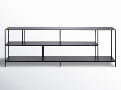 Industrial Blackened Bronze Finish Metal Console Table / Bookshelf - New in Box