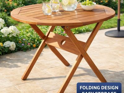 New Milano Amazonia Round Folding Patio Table