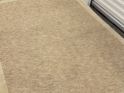 Natural Fiber Rug Collection Area Rug - Tan Woven Texture, Jute/Sisal Blend 5x7