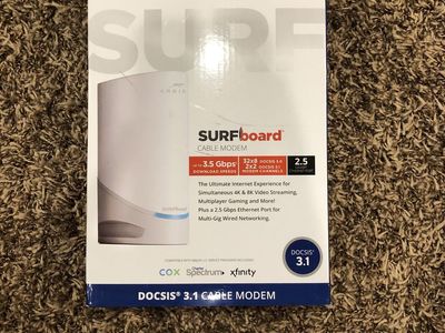 Arris Surfboard Modem S33 DOCSIS 3.1 Cable Modem 3.5 Gbps - White