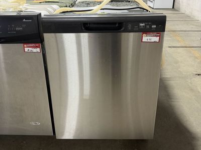 GE Built-In Dishwasher Stainless Steel Front with Black Control Console