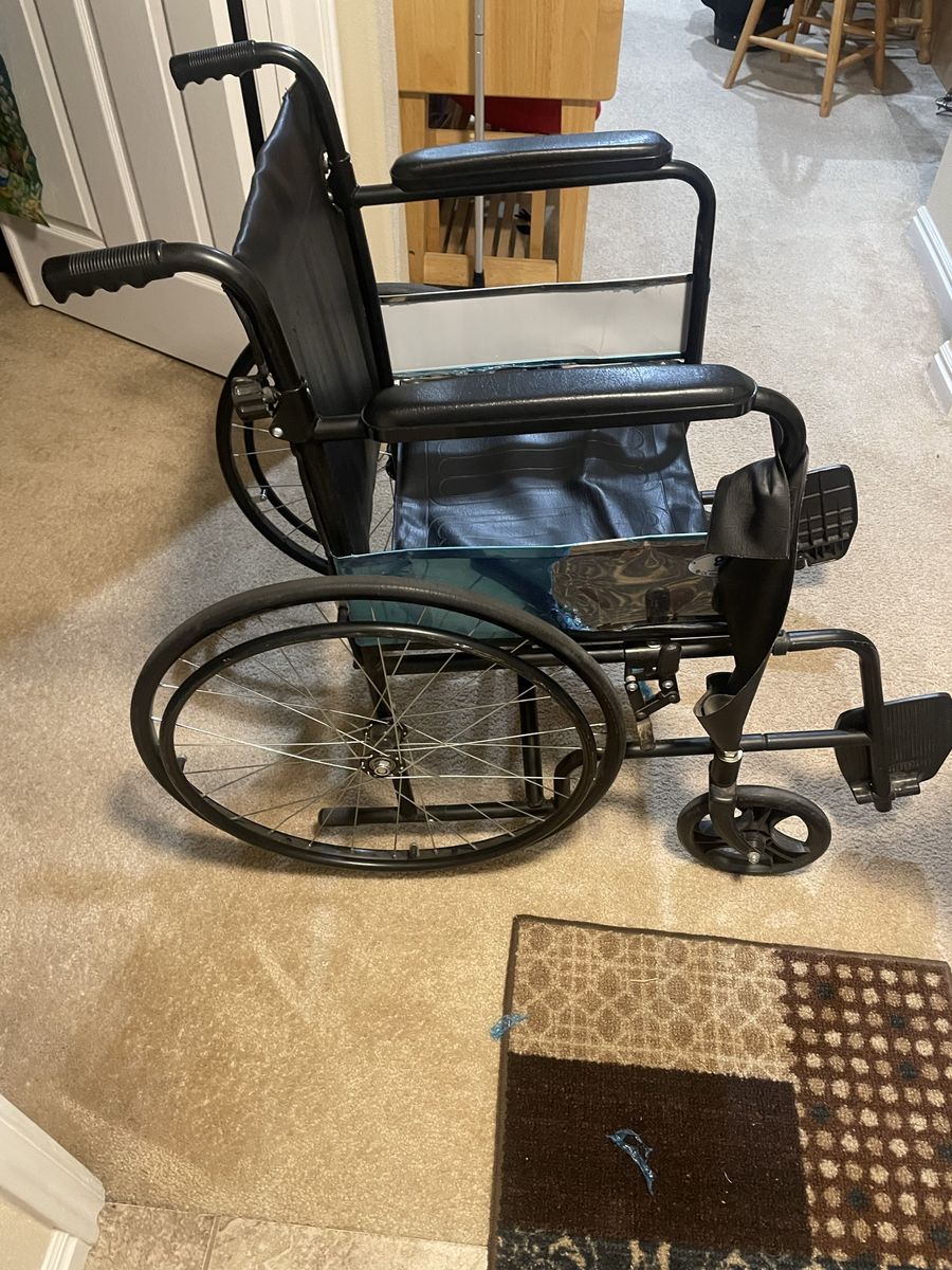Manual Wheelchair - Black, Standard, Good Condition