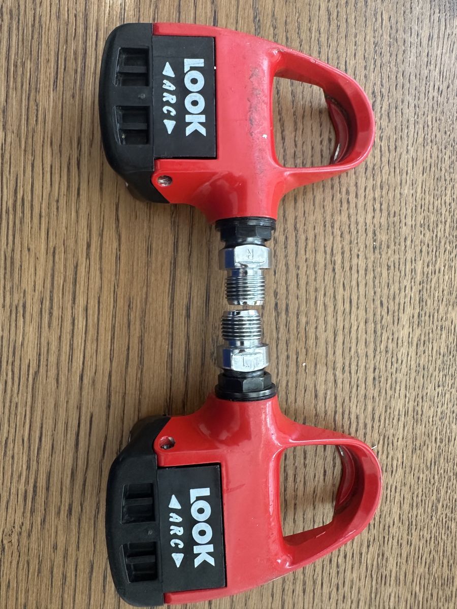 Look carbo Pro ARC clipless pedals red route bike
