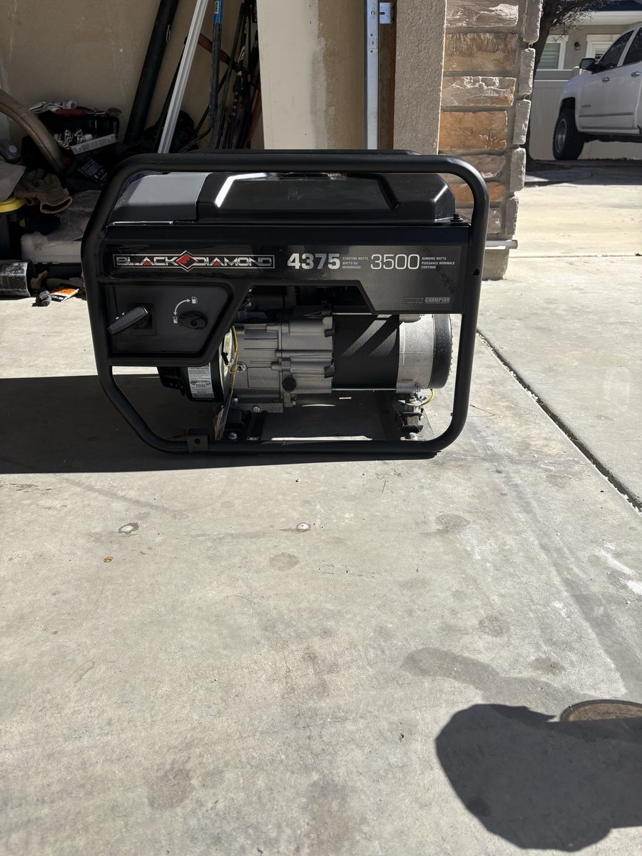 Black Diamond 4375/3500 Watt Portable Generator - Dependable Power Source