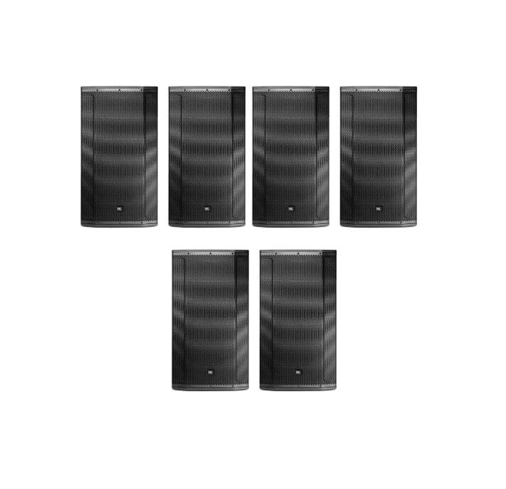 JBL SRX835P 3-Way 2000-Watt 15 Active Loudspeaker (qty. 6) 2010s - Black