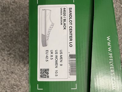 PF Flyers Sandlot Center Lo Black Shoes Mens 9 Women 10.5