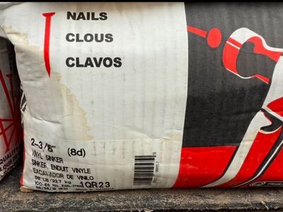 8d 2 3/8 50 Lbs. Vinyl Coated Nails Smooth