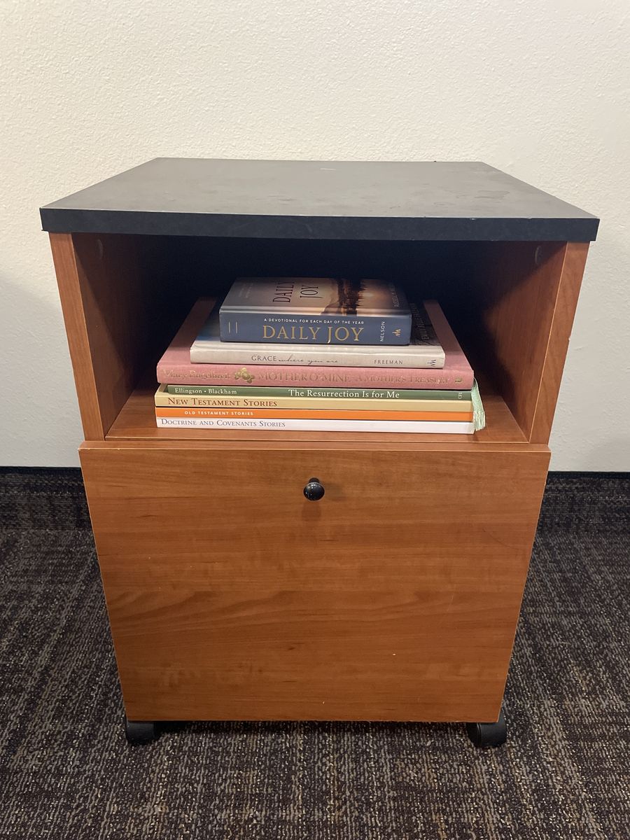 Cabinet with Black Top - Office Storage & End Table