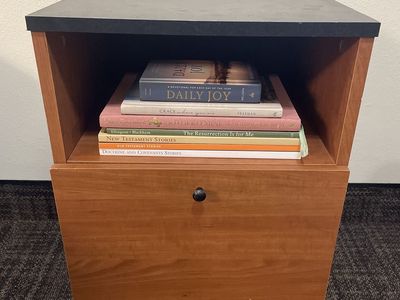 Cabinet with Black Top - Office Storage & End Table