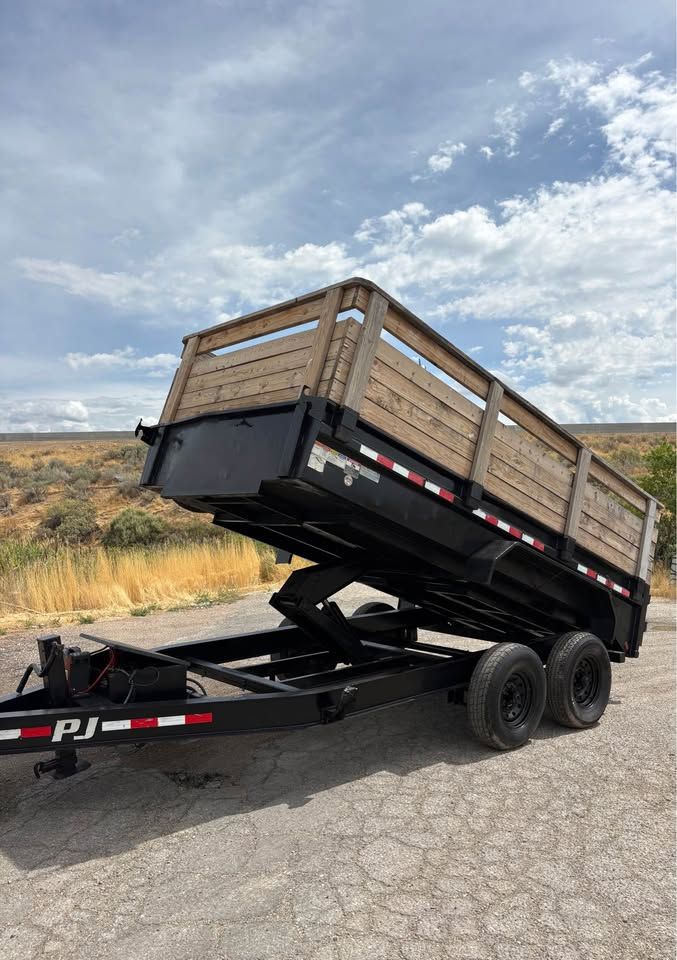 2020 PJ 7x14x4 Dump Trailer 14k Axels