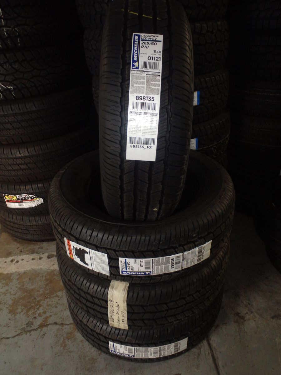 265/60R18 MICHELIN DEFENDER LTX M/S SET OF NEW TIRES